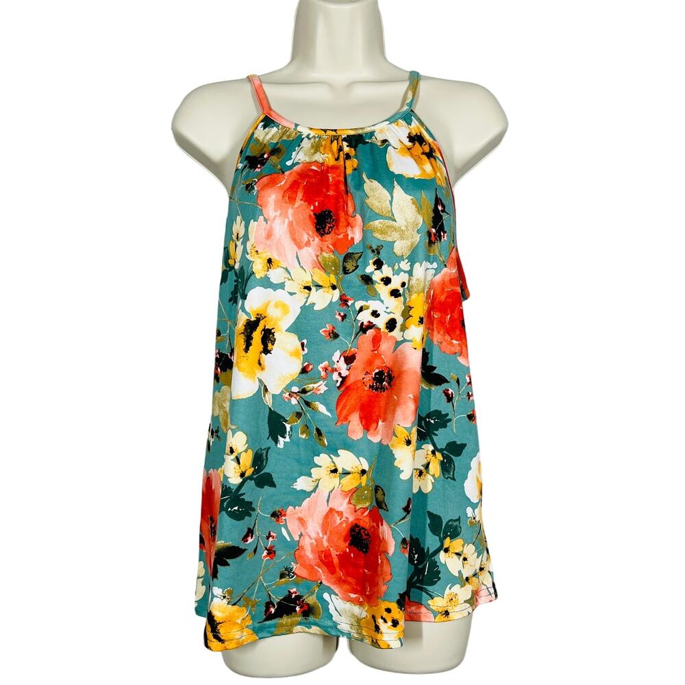 NEW! Papermoon x Stitchfix Samala Halter Knit Top Floral Print Casual - S